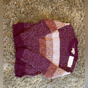 Treasure & Bond girls purple stripe sweater